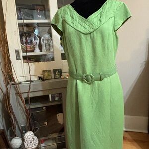 Summertime Green Linen Dress